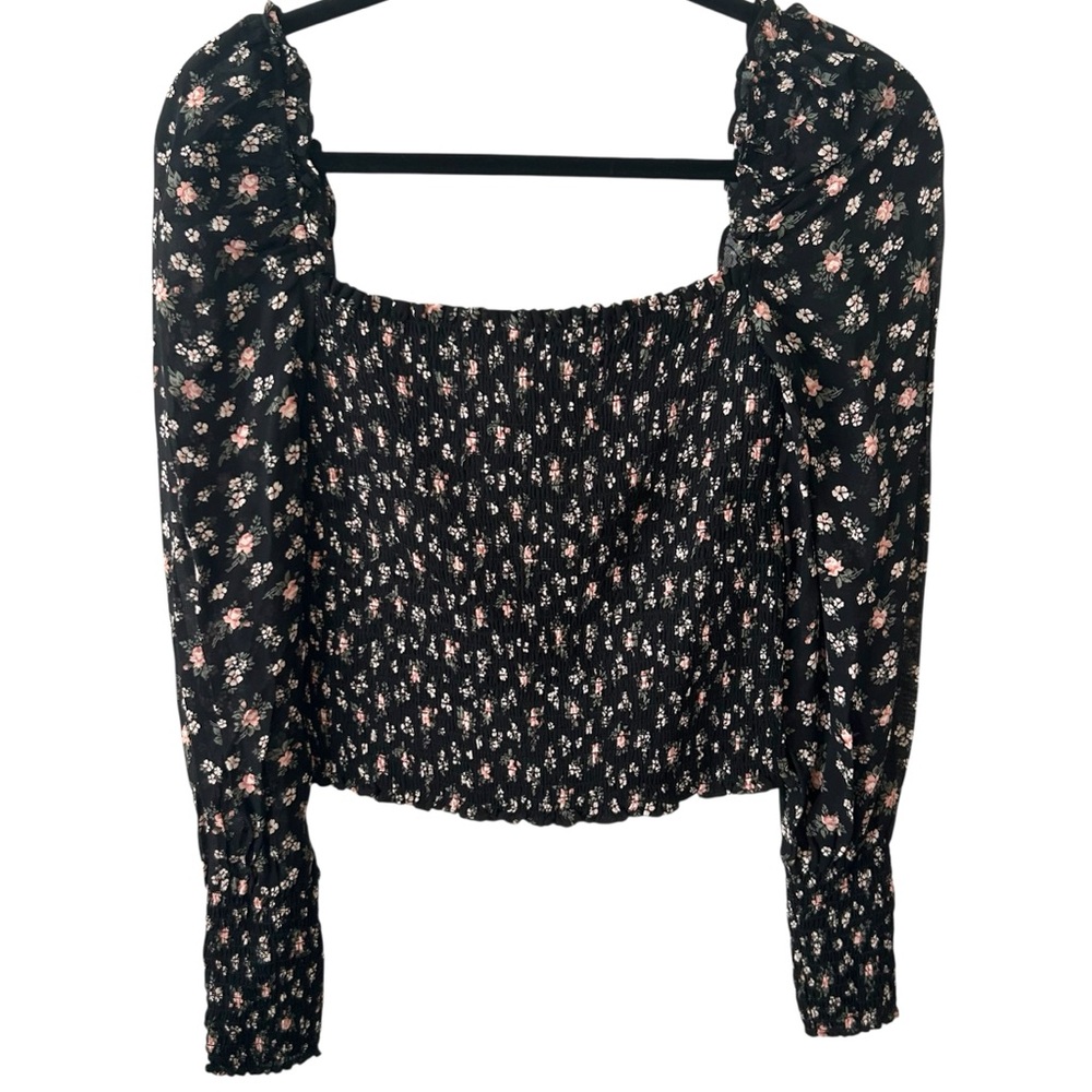 NWT Reformation Women's Black Freesia Pinto‎ Top in Size S